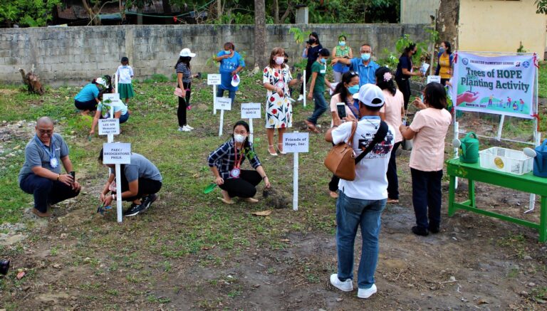 Donors and LGU representatives planted their repective Tree of Hope.