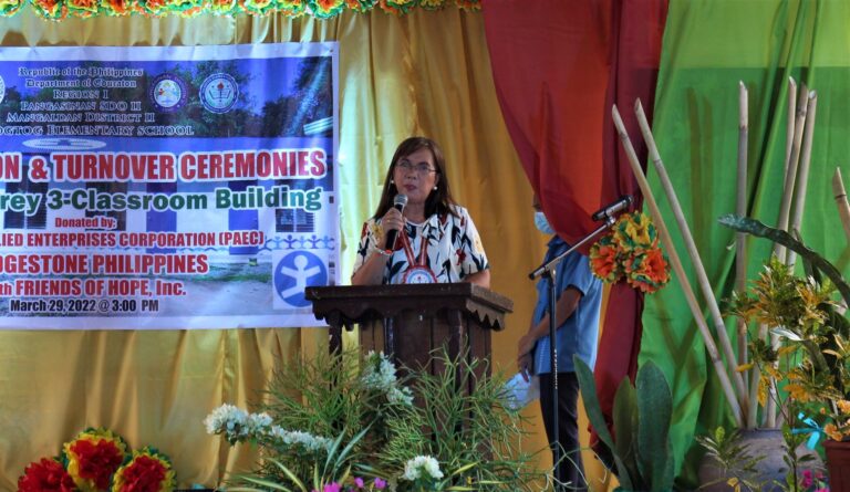 DepEd PSDS Dr. Minerva Serafica reiterated the multiple blessings that Talogtog has received.